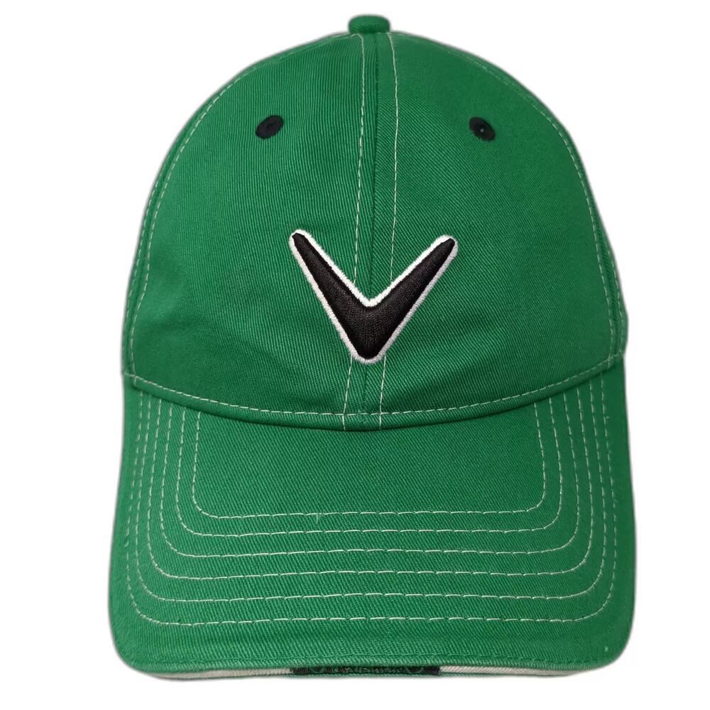 Callaway Baseball Cap Green One Size ICCU Logo Embroidered Adjustable Golf Hat